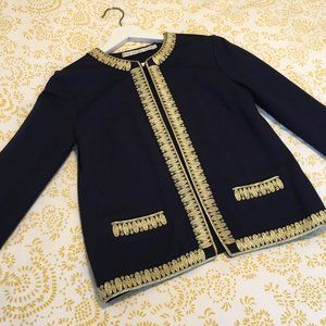 & Other Stories Navy Blazer With Gold Trim